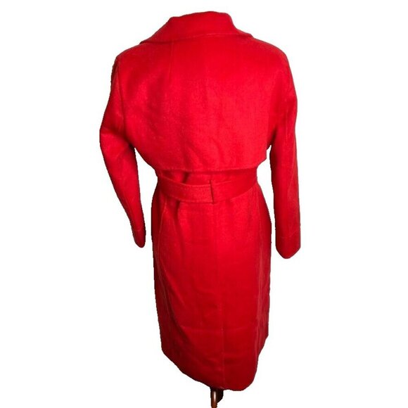 J.Crew $398 Petite Harriet Trench Coat Holiday Red Size PS BV873 - Picture 6 of 8